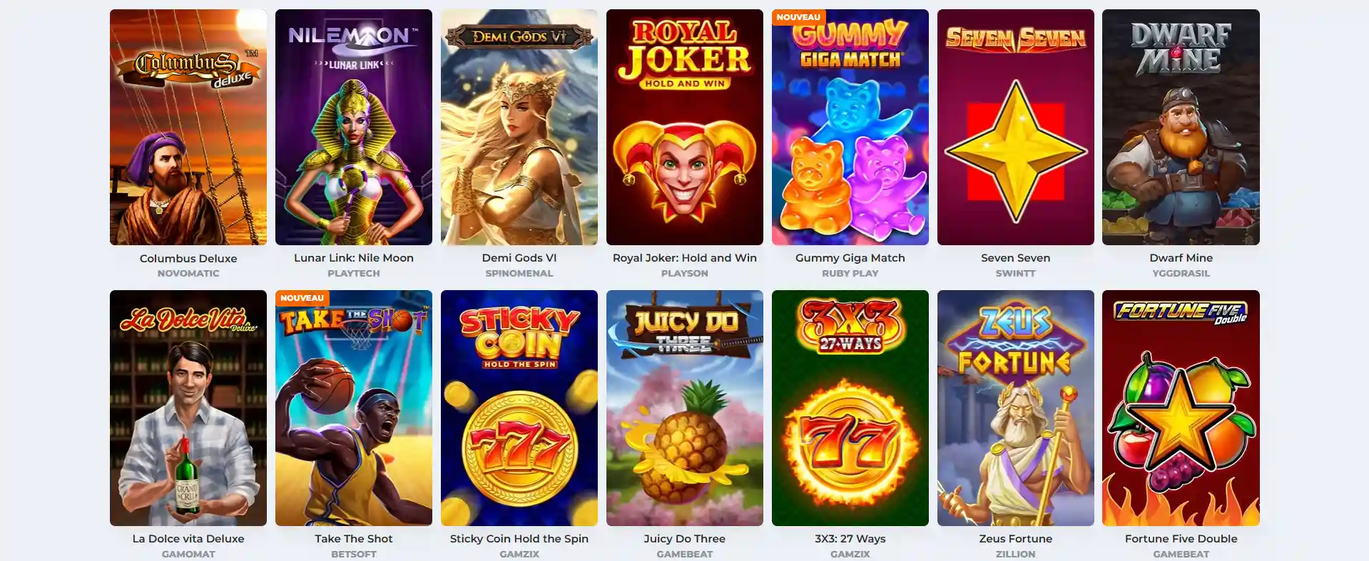 Tous les jeux de machines à sous sur BetRiot Casino